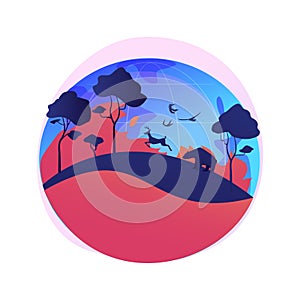 Wildfires abstract concept vector illustration.