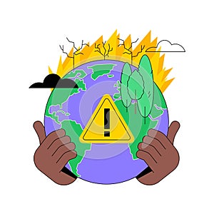 Wildfires abstract concept vector illustration.