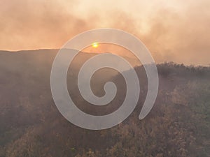 Wildfires release carbon dioxide (CO2) emissions and other greenhouse gases (GHG) photo