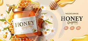 Wildflower organic honey ad