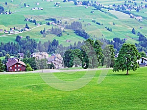 Wildhaus settlement in the river Thur valley