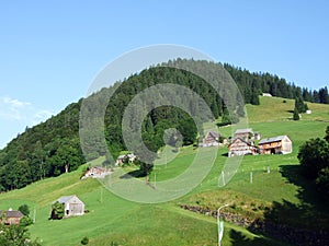 Wildhaus settlement in the river Thur valley