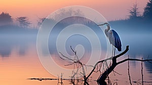 wildlife great blue heron
