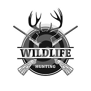 wildlife hunting emblem design
