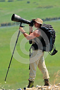 Wildlife photographer outdoor