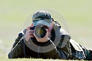 Wildlife photographer outdoor