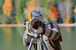 Wildlife photographer outdoor