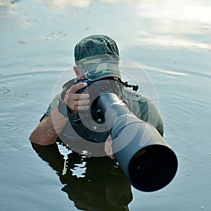 Wildlife photographer outdoor