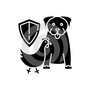 Wildlife protection black glyph icon photo