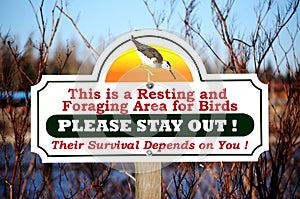 Wildlife protection sign