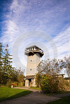 Wildlife Viewing Tower in a park.