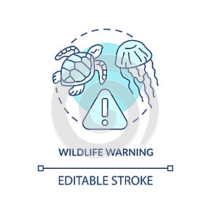 Wildlife warning concept icon