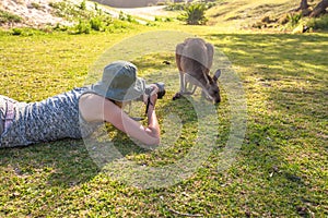 Zver a rastlinstvo žena fotograf 