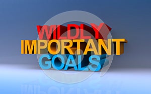Wildly important goals on blue