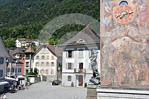 Wilhelm Tell monument on the cantonal capital of Altdorf