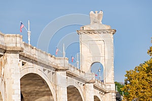 Wilkes-Barre bridge tower and arches