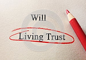 Will or Living Trust photo