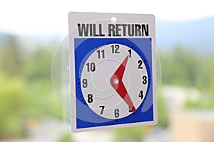 Will Return Sign