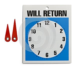 Will Return Sign