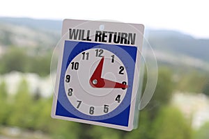Will Return Sign