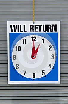 Will return sign