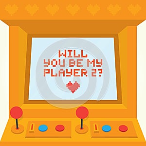 Will you be my player two. Arcade machine