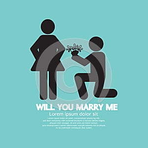 Will You Marry Me Graphic Symbol