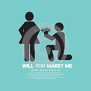 Will You Marry Me Graphic Symbol photo