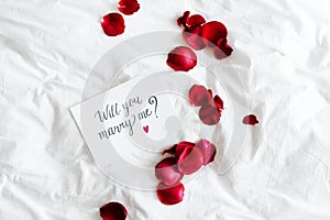 Will you marry me marriage proposal card photo