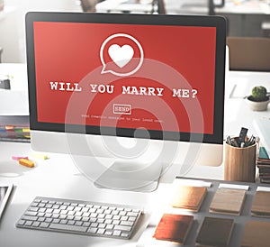 Will You Marry Me? Valentine Romance Heart Love Passion Concept