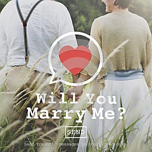 Will You Marry Me Valentine Romance Love Heart Dating Concept