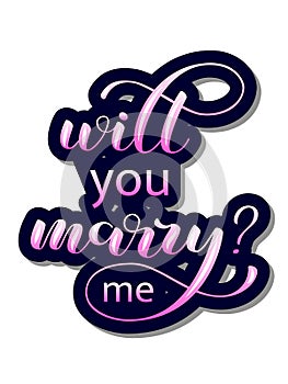 Will you marry me. Vector illustration