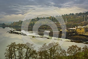 Willamette Falls in Oregon City USA