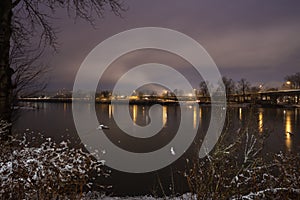 Willamette river in Salem  Oregon