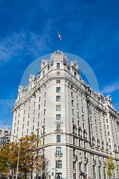 Willard Hotel Washington DC Exterior Architecture Landmark Monument American History Luxury Facade Outside Daytime