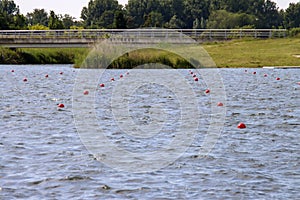 Willem-Alexanderbaan as rowing facility in water storage Eendragtspolder for preventing flood