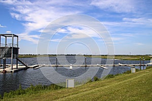 Willem-Alexanderbaan as rowing facility in water storage Eendragtspolder for preventing flood