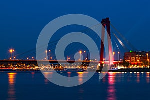 Willemsbrug Bridge in Rotterdam, Netherlands