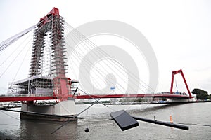 Willemsbrug in Rotterdam, Netherlands. William`s Bridge.