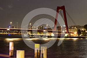 Willemsbrug Rotterdam by night