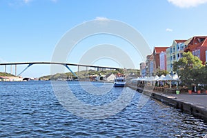Willemstad, Curacao - 12/17/17 - Queen Juliana Bridge of the island of Curacao;