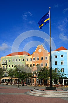 Willemstad's colorful riverfront plaza.