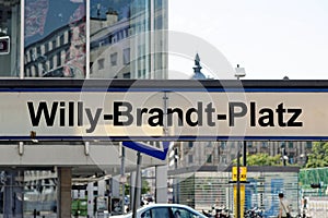 Willi-Brandt-Platz square in Frankfurt am Main, Germany photo