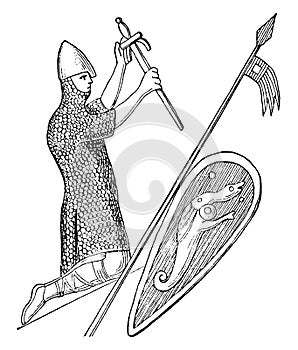 William the Conqueror, vintage illustration