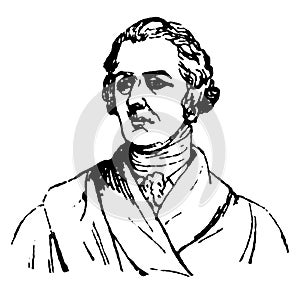 William Pitt, vintage illustration