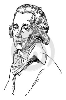 William Pitt the Younger, vintage illustration