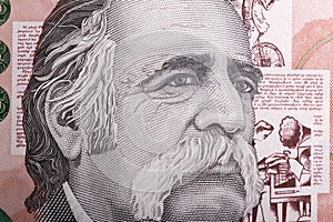 William Saroyan a closeup portrait from Armenian money