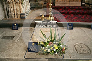 William Shakespeare`s tomb in Stratford-upon-Avon