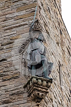 William Wallace statue at The National Wallace Monument in Stirling, Scotland
