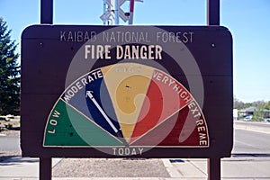 Williams, Arizona, USA: Fire danger in the Kaibab National Forest.